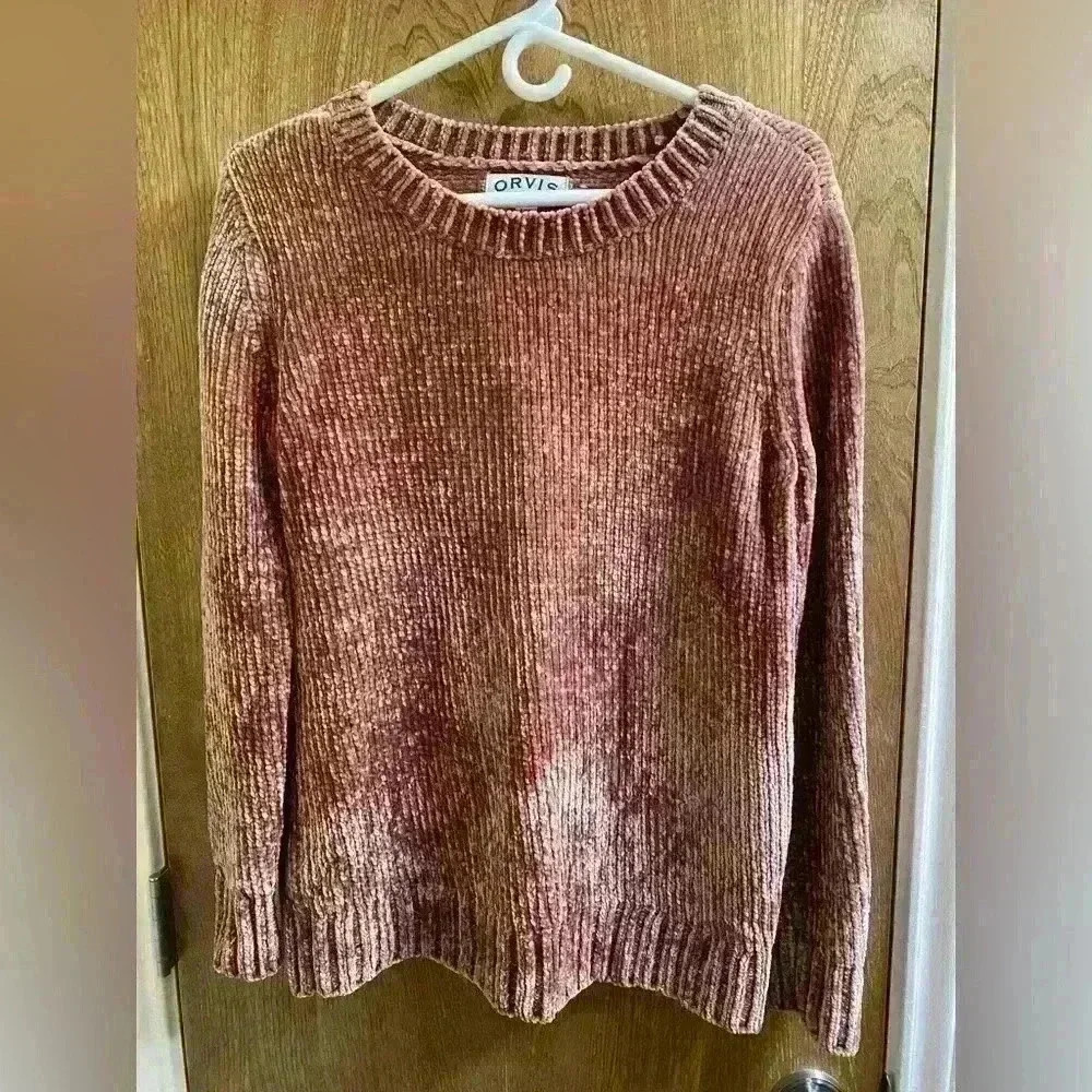 Women’s Orvis chenille crewneck pullover sweater